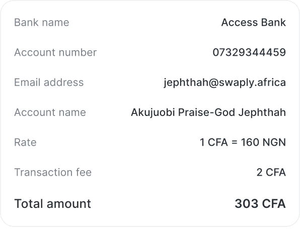 swaply transfer summary